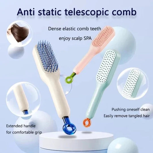 Magic Self Cleaning Hair Comb for Tangle Free Hair
