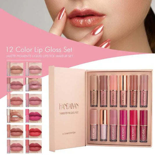 HANDAIYAN 12 pcs Matte Liquid Lipstics Box